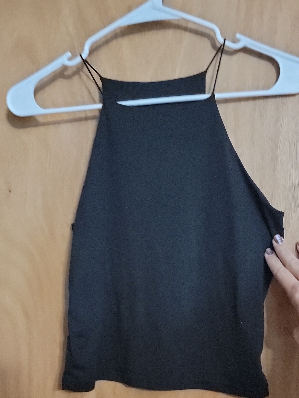 Source Unknown Black Halter Tank Top